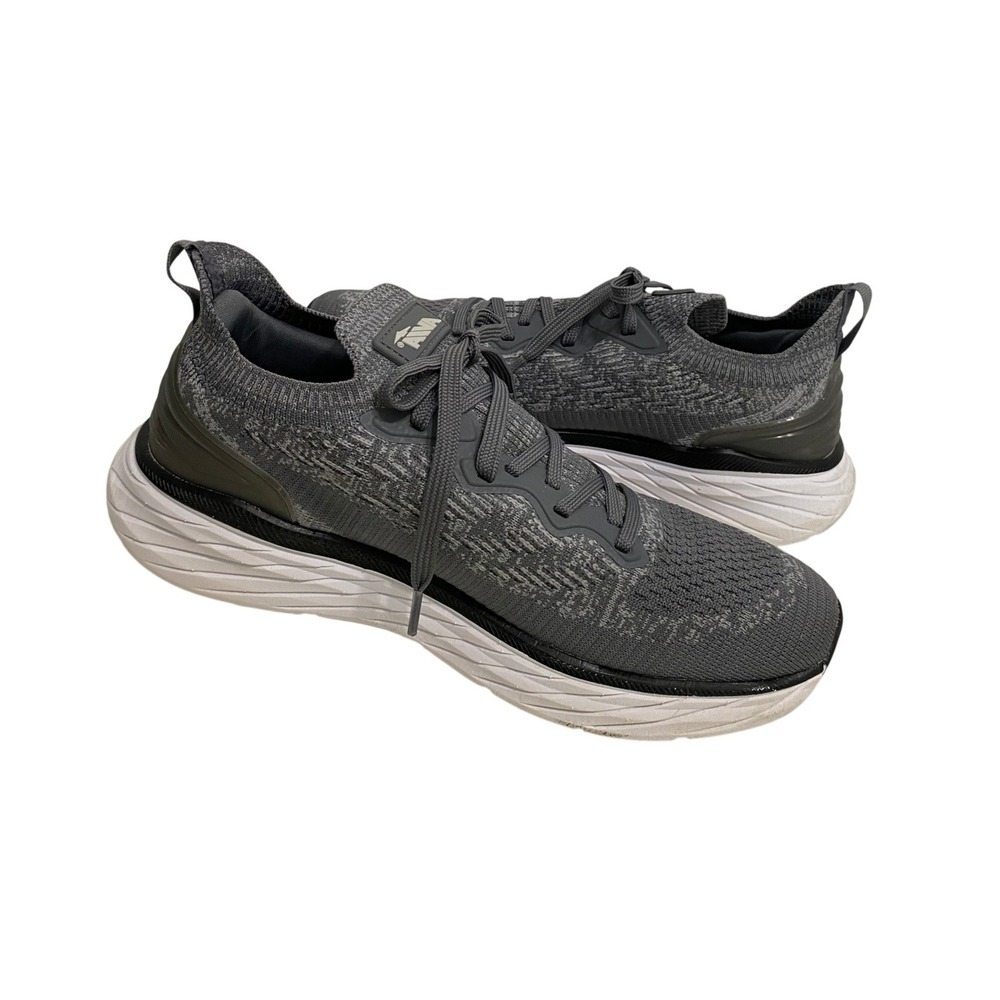 Avia Athletic Sneakers Men 9 Gray Knit Lace Up Running Shoes